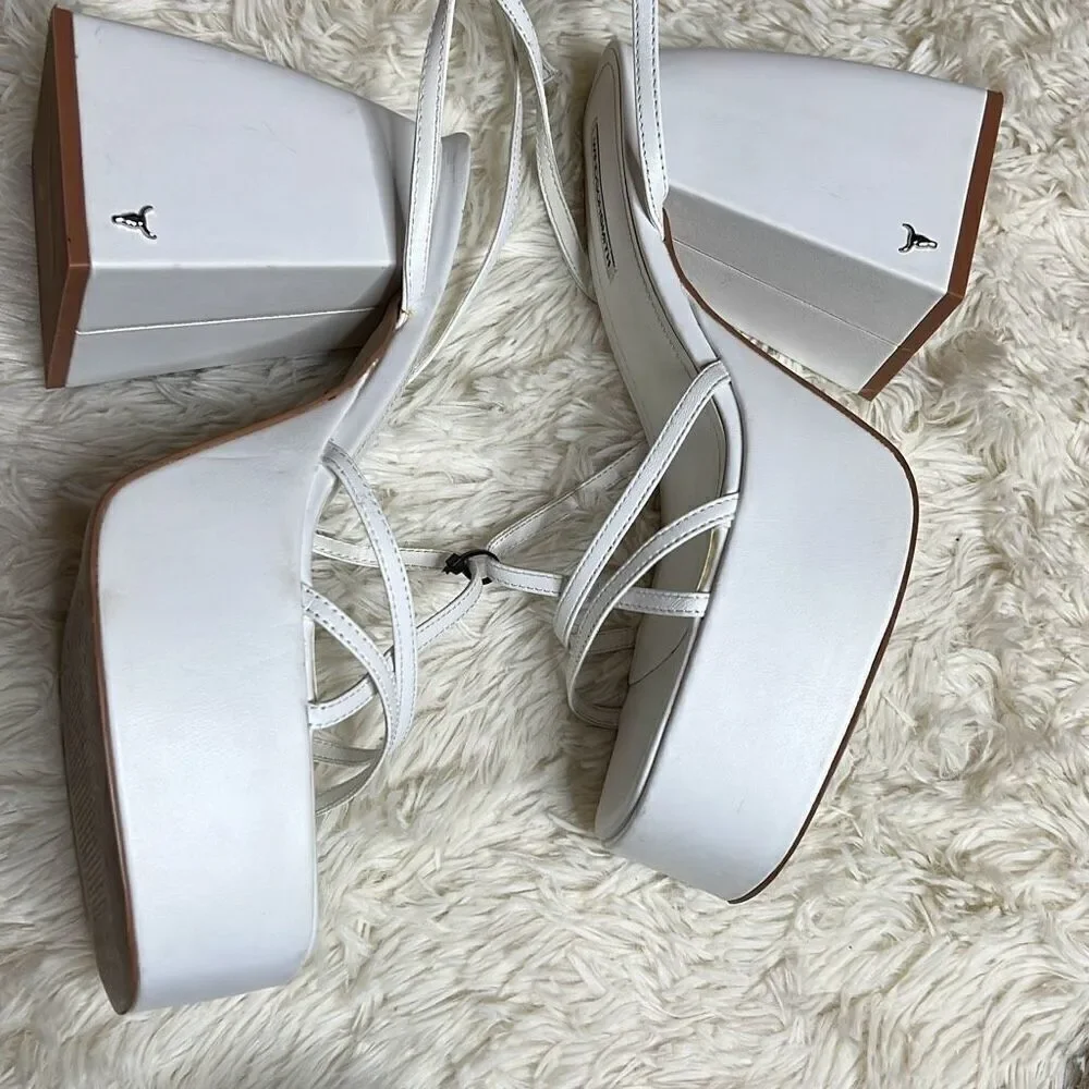 Windsor Smith Heather white Windsor heel platforms